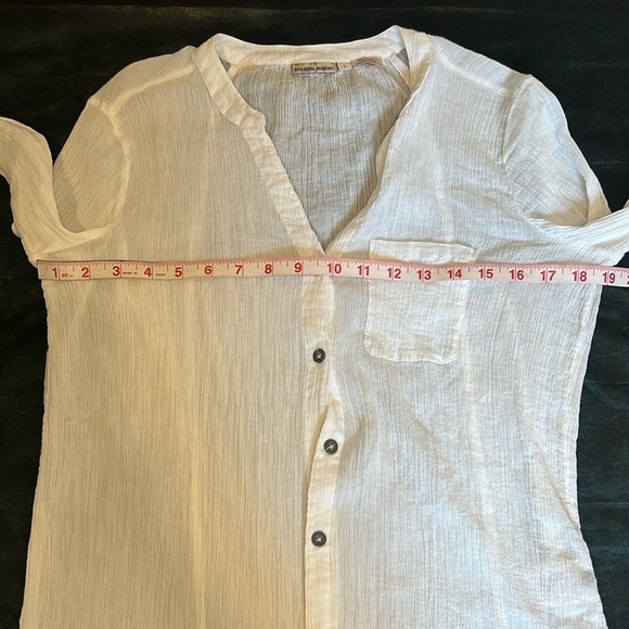 🔥Anthropologie Holding Horses White Button-Down Sleepwear Robe - Picture 4 of 6